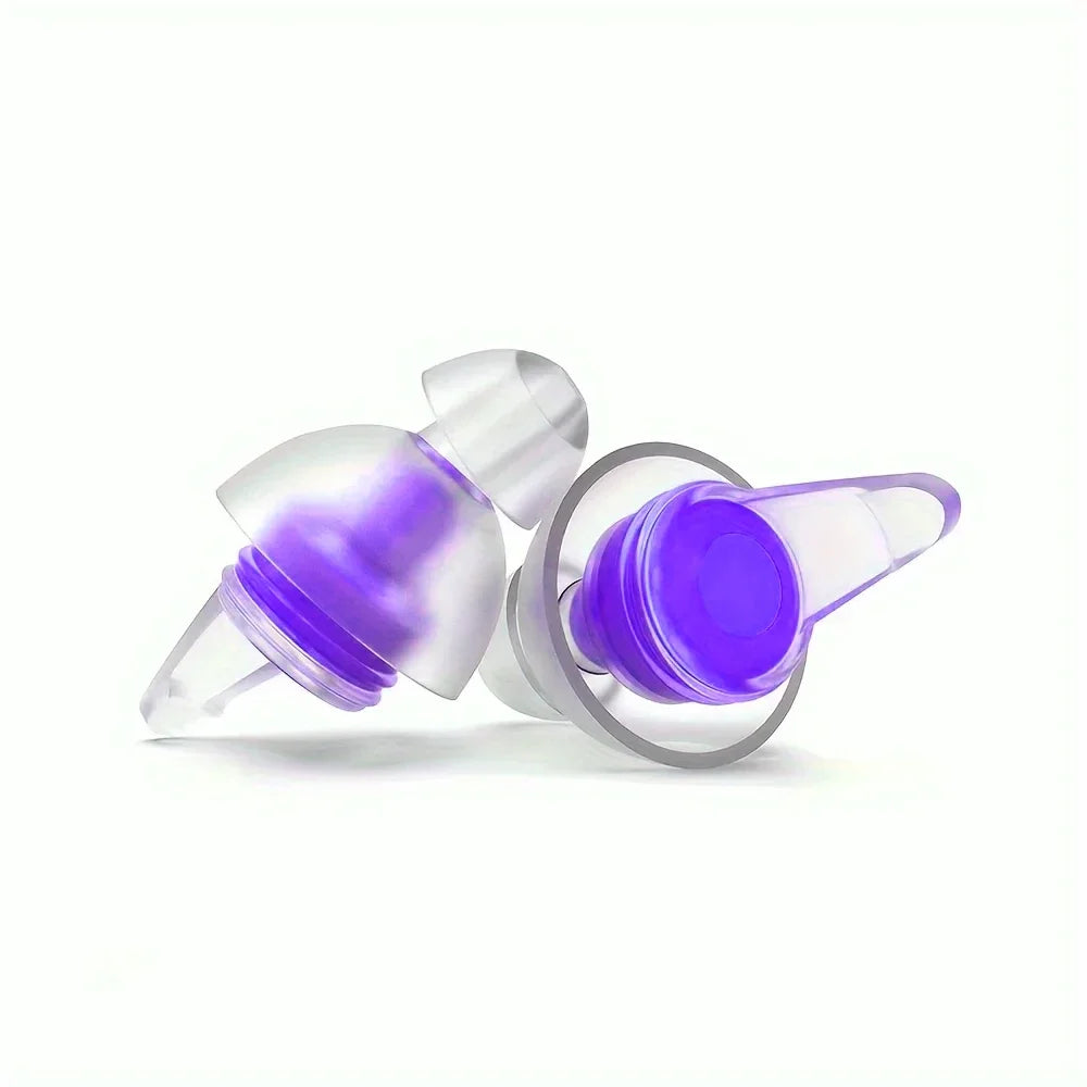 HUAK High Fidelity Silicone Ear Plugs for Noise Cancelling Washable Reusable Musicians Motorcycles Sleeping Work, Study, Swim