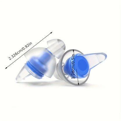 HUAK High Fidelity Silicone Ear Plugs for Noise Cancelling Washable Reusable Musicians Motorcycles Sleeping Work, Study, Swim
