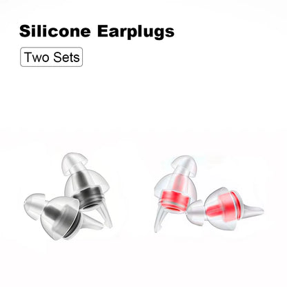 HUAK High Fidelity Silicone Ear Plugs for Noise Cancelling Washable Reusable Musicians Motorcycles Sleeping Work, Study, Swim