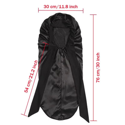 Long Satin Bonnet Solid Color Extra Large Sleep Cap with Long Tie Hair Bonnet for Black Women Hair Care Cap for All Hair Types