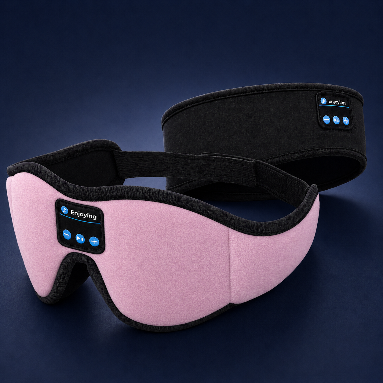The Gentle Morrow Essentials - Black headband + Pink mask
