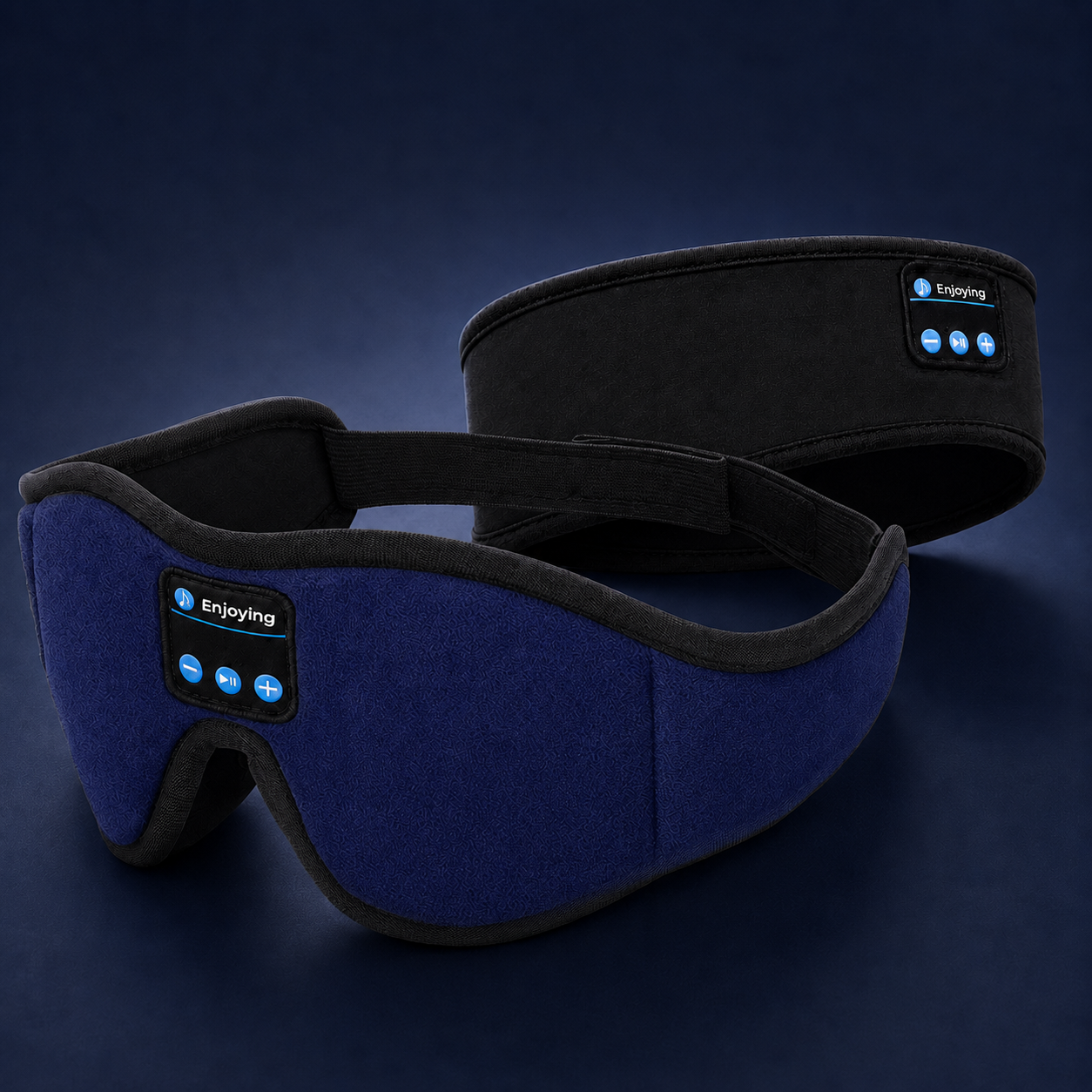 The Gentle Morrow Essentials - Black headband + Blue mask