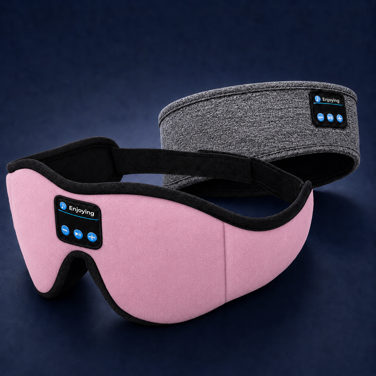 The Gentle Morrow Essentials - Grey headband + Pink mask