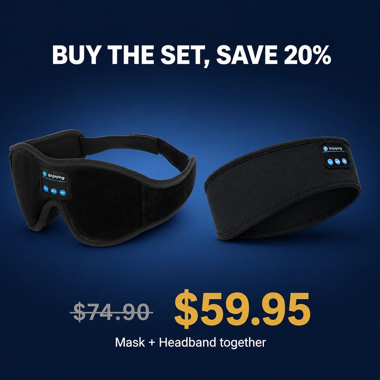 Buy the Gentle Morrow Essentials Bundle set and save 20 percent - mask plus headband together